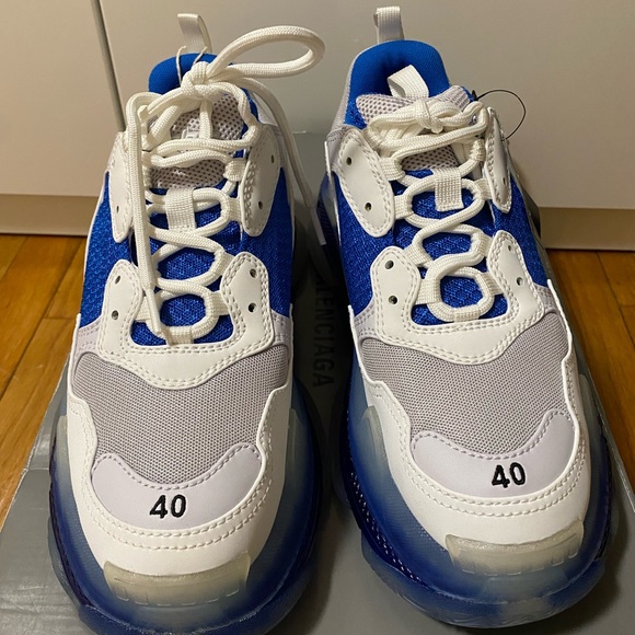 Balenciaga triple S authentic” Blue and White Mens/Womens 40 - Picture 7 of 7